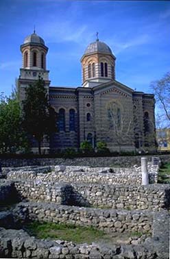 Roman bath ruins